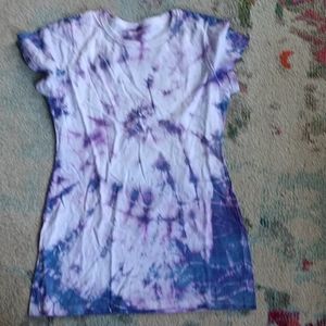 Tie dye tee shades of violet